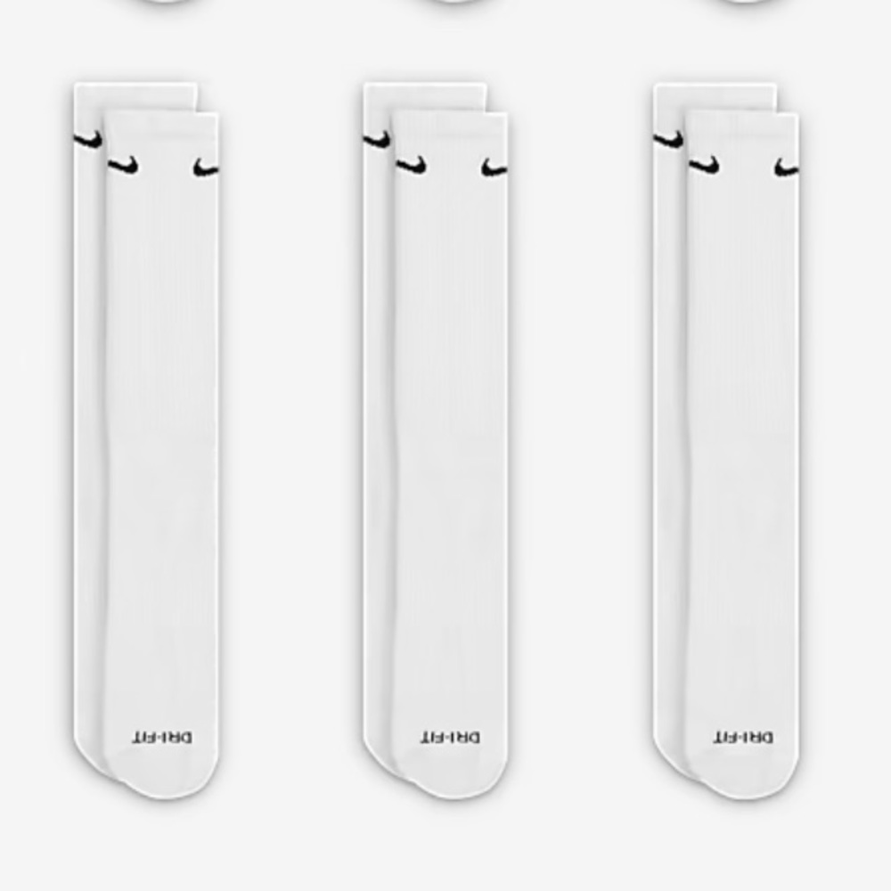 NIKE 
Training Crew Socks (3 Pairs)
Nike Everyday Cushioned - Picture 4 of 12